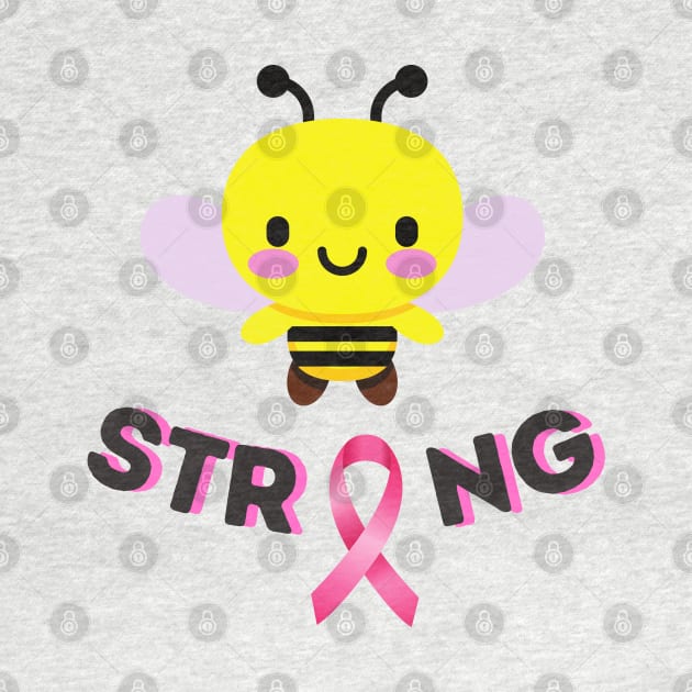 Bee Strong, Breast cancer awareness month. by WhaleSharkShop